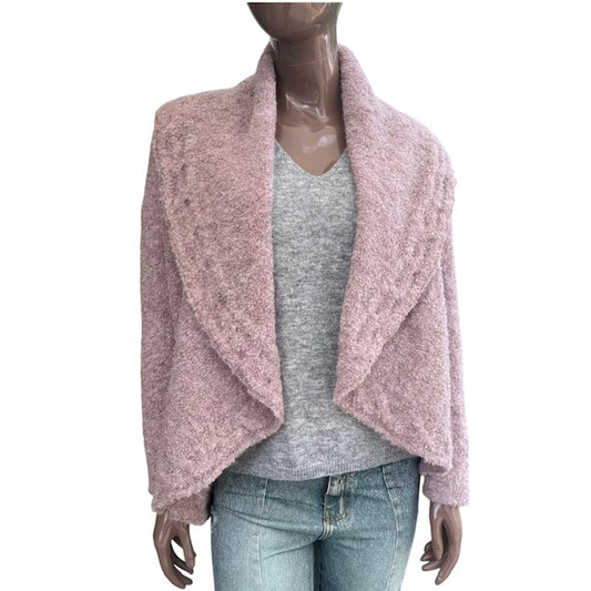 Precioso Cardigan circular color Palo de Rosa