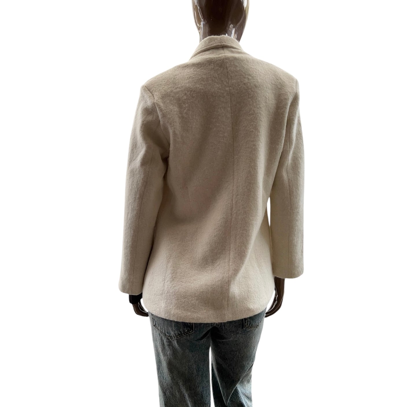 Blazer tejido en baby Alpaca color crema