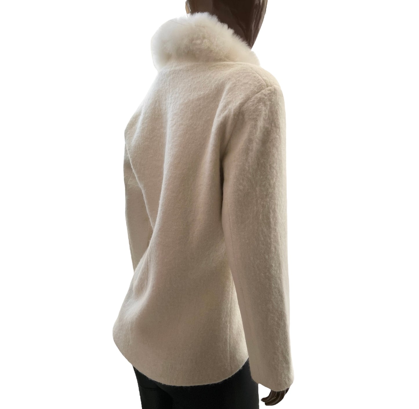 Blazer tejido de Alpaca bebé con aplicaciones de piel